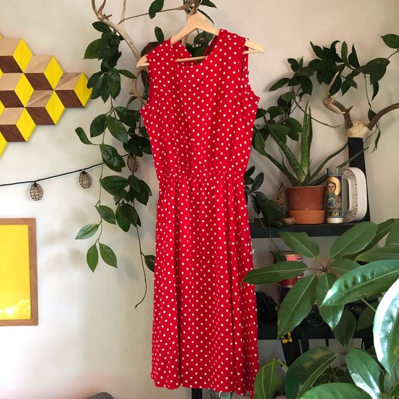 blair boutique Dresses & Skirts - Vintage Sleeveless Polka Dot Dress